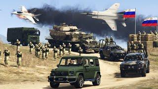 Russia vs Ukraine War | Russian Air Attack on Ukraine Military Convoy - GTA 5