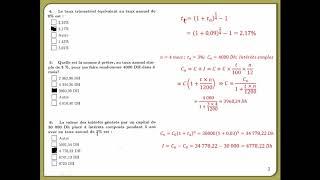 Pr. G. BENCHEIKH - Corrigé de l'examen mathématiques financières 2019