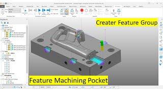 PowerMill Tutorial #90 | How to Create Hole Feature Group & Feature Machining Pocket