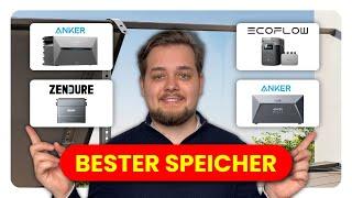 Balkonkraftwerk Speicher Vergleich 2024  Testsieger (Anker Solix Solarbank 2 PRO, Zendure, Ecoflow)