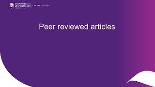 Peer reviewed articles