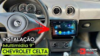 Instalação Multimídia 9” No Celta  Moldura Fiamon