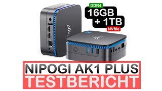 NiPoGi AK1 Plus Testbericht: 200€ Mini PC mit 1TB NVMe & 16GB RAM