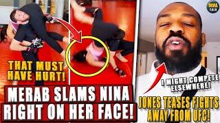 Merab SLAMS Nina Drama RIGHT ON HER FACE!*TAKEDOWN GONE WRONG*; Jones TEASES fights OUTSIDE UFC!