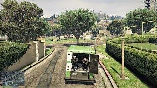 GTA 5 - Franklin, Michael and Trevor Five Star Escape From Rockford Hills Construction Site # 53