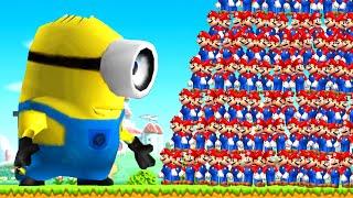 What if Giga Minions defeat 999x Marios in New Super Mario Bros. Wii