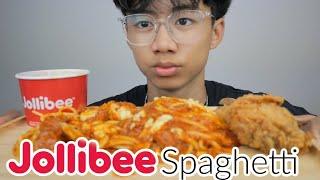 Jollibee Spaghetti with Jolly Crispy Chicken| N.E Let's Eat