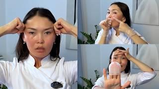 7 minutes of FACE MASSAGE: REMOVE SWELLING + LIFTING effect | Aigerym Zhumadilova