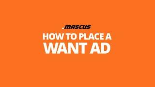 How to place a Want Ad on Mascus