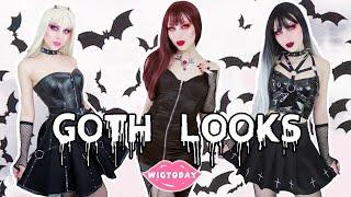 3 GOTH / ALT LOOKS | WigToday Wig Try On Haul | Vesmedinia