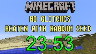 [World Record] Minecraft Beaten in 23:53 | Random Seed Glitchless Any% Speedrun