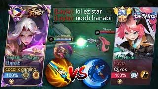 SUPREME HANABI VS TOP GLOBAL NEW META LAYLA! | ONE OF THE HARDEST RANKED GAME! (WHO WILL WIN?!)