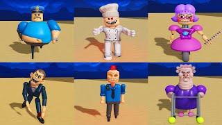 All Morphs Unlocked BARRY'S PRISON RUN! - Grumpy Gran, Siren Cop, Papa Pizza, Ani-Tron, Mr Funny