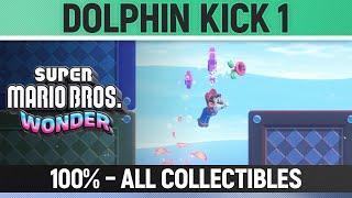 Super Mario Bros. Wonder - Dolphin Kick 1 - 100% All Wonder Seeds, Flower Coins & Flag