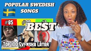 AFRICAN REACTS  To Top 100 Största SvenskaLatarna Genom Tiderna (pa Spotify)