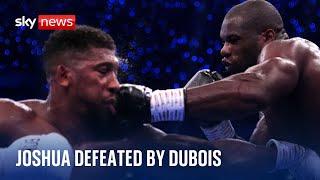 Anthony Joshua defeated by Daniel Dubois in IBF world heavyweight title fight