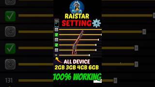 Raistar Secret Sensitivity Setting || 2gb 3gb 4gb Ram Headshot Sensitivity Settings In Free Fire