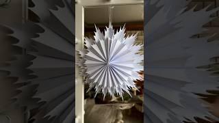 how to make christmas star with paper easy #christmasdecor #homedecor #craft  #декордома  #short