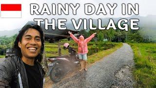 We Got Soaked! Rainy Day Indonesian Village Vibes in Sumatra | INDONESIA VLOG