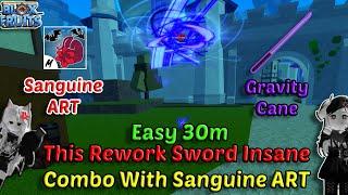 This Rework Gravity Cane Insane With Sanguine ART + Portal | Blox Fruits Bounty Hunting 30M PVP