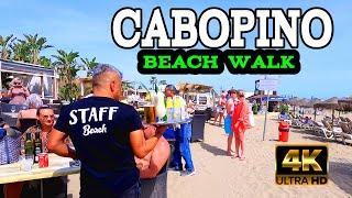 CABOPINO Spain Beach Walk APRIL 2024  Costa Del Sol Andalusia [4K]