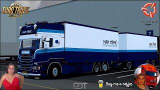 Euro Truck Simulator 2 (1.53) Scania R450 + Trailer "van Herk" by PlatinumDesignTruck + DLC's & Mods