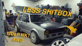 AWD Mk1 Golf Gets Paint and Dash