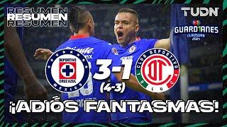 Resumen y goles | Cruz Azul 3(4)-(3)1 Toluca | Torneo Guard1anes 2021 MX  4tos | TUDN