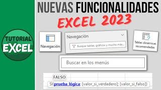 Nuevas FUNCIONALIDADES en Excel 2023 