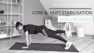 Stabilisation Core & Hüfte// Rumpf Stabilisation // Runners Workout // Läufer Home Workout