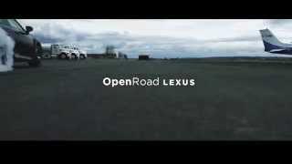 Lexus RC-F and LF-A drifting in an Airport