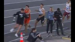 Virginia Tech photographer crashes into runners on the track at ACC championships