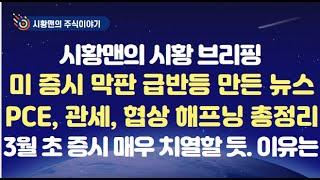 모닝 브리핑. 미 증시 막판 급반등 나온 이유. PCE, 베센트 관세 발언, 종전 협상 충돌 여파 등 총정리. 미국 증시도 이제 바닥? 이 지표로 가늠. 3월초가 치열할 이유