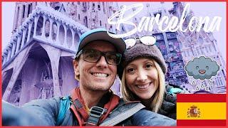 Exploring Barcelona - Barcelona Hop-On Hop-Off Bus Tour - In The Rain  - Spain Vlog