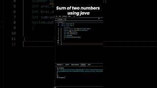 Program for adding two numbers in Java #shorts# programming #coding