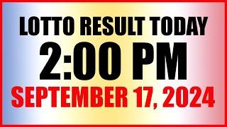 Lotto Result Today 2pm September 17, 2024 Swertres Ez2 Pcso