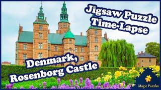 Rosenborg Castle, Denmark — Relaxing Landscape Video. Jigsaw Puzzle Time Lapse