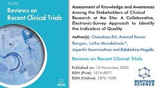 Assessment of Knowledge and Awareness Among the Stakeholders of Clinical Research at the Site