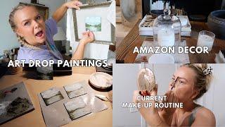 Amazon Home Decor Unboxing, Make-up Routine For Aging Skin & Sneak Peek at my Art Drop Paintings!