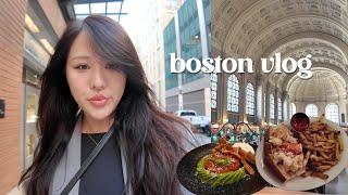 toronto to boston vlog   exploring the city for the first time, yummy food, aesthetic spots 