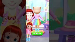 Rainbow Ruby makeover by my talking angela 2#cosplay #rainbowruby #shorts