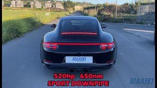 Porsche 991.2 Carrera 4 GTS 200 cell downpipe w/ PSE and Stage 1+ ecu tune (100-200 acceleration)