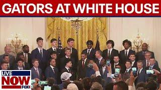 President Trump hosts Florida Gators men's basketball team at White House | LiveNOW from FOX