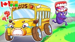 Funny School Bus Lost Teeth  | Wheels On The Bus | YUM YUM Canada - Funny Kids Songs