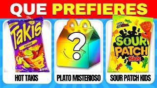 ¿Qué Prefieres? Plato MISTERIOSO  Comida Basura | ESCURIOSO QUIZ