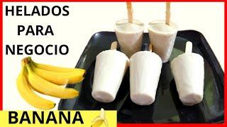 DELICIOSOS HELADOS CASEROS CREMOSOS DE BANANA/ HELADOS DE BANANA/helados gourmet