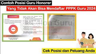Daftar Nama Guru Honorer yang Tidak Bisa Mendaftar PPPK Guru 2024 ~ Cek Posisi Anda...