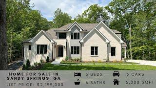 NEW CONSTRUCTION HOME IN SANDY SPRINGS, GA | 5 BEDS, 6 BATHS, 5000 SQFT, UNFINISHED BASEMENT, NO HOA