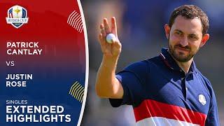 Patrick Cantlay vs Justin Rose Extended Highlights | 2023 Ryder Cup