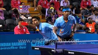 Achanta Sarath Kamal & Subhajit Saha win gold in Men's Doubles Table Tennis